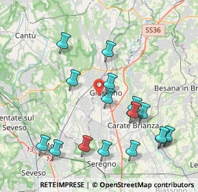 Mappa Via Caduti di Cefalonia, 20833 Giussano MB, Italia (4.23412)