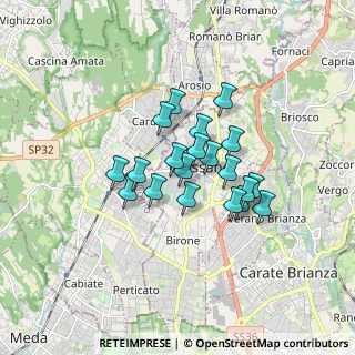 Mappa Via Caduti di Cefalonia, 20833 Giussano MB, Italia (1.21)