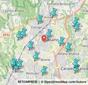 Mappa Via Caduti di Cefalonia, 20833 Giussano MB, Italia (2.54444)