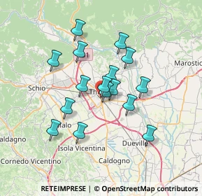 Mappa Via Meucci, 36016 Thiene VI, Italia (5.645)