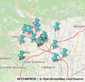 Mappa Via Meucci, 36016 Thiene VI, Italia (5.725)