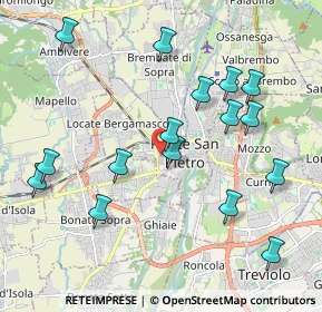 Mappa Via Bartolomeo Colleoni, 24036 Ponte San Pietro BG, Italia (2.14125)