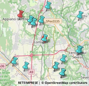 Mappa Via Meridiana, 22074 Lomazzo CO, Italia (5.11529)