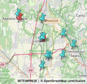 Mappa Via Meridiana, 22074 Lomazzo CO, Italia (3.72818)