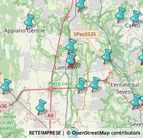 Mappa Via Meridiana, 22074 Lomazzo CO, Italia (6.36)