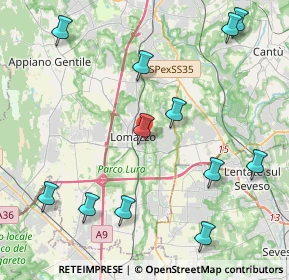 Mappa Via Meridiana, 22074 Lomazzo CO, Italia (4.99417)