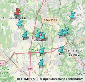 Mappa Via Meridiana, 22074 Lomazzo CO, Italia (3.94538)