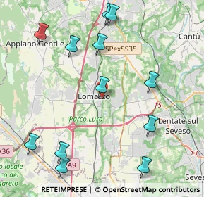 Mappa Via Meridiana, 22074 Lomazzo CO, Italia (4.95833)