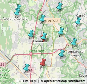 Mappa Via Meridiana, 22074 Lomazzo CO, Italia (4.61)