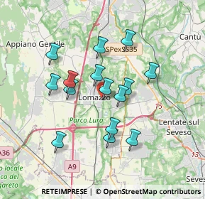 Mappa Via Meridiana, 22074 Lomazzo CO, Italia (3.03067)