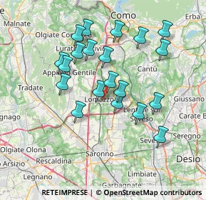 Mappa Via Meridiana, 22074 Lomazzo CO, Italia (6.735)
