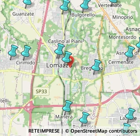 Mappa Via Meridiana, 22074 Lomazzo CO, Italia (3.105)