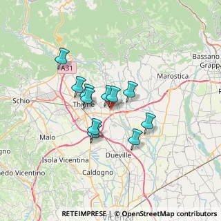 Mappa Via Aldo Moro, 36030 Sarcedo VI, Italia (4.87727)