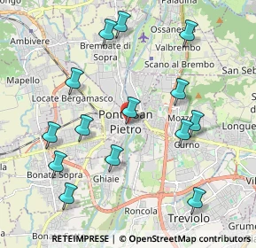 Mappa Via Caironi, 24036 Ponte San Pietro BG, Italia (2.15214)