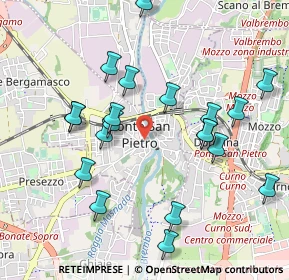 Mappa Via G. Battista Caironi, 24036 Ponte San Pietro BG, Italia (1.025)