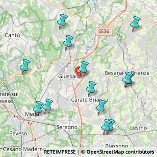 Mappa Via Monte S. Michele, 20833 Giussano MB, Italia (5.04923)