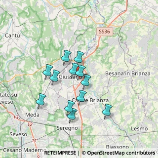 Mappa Via Monte S. Michele, 20833 Giussano MB, Italia (2.93667)