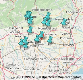 Mappa Via Tofane, 31050 Vedelago TV, Italia (12.37588)