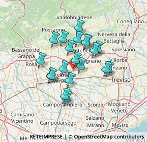 Mappa Via Tofane, 31050 Vedelago TV, Italia (10.437)
