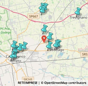 Mappa Via Tofane, 31050 Vedelago TV, Italia (4.262)