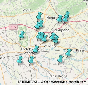 Mappa Via Tofane, 31050 Vedelago TV, Italia (6.35667)