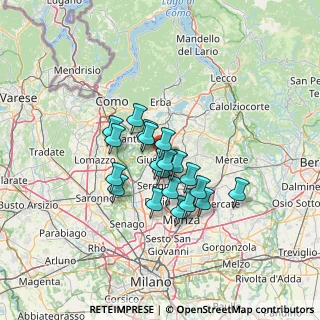 Mappa Via Nobile Bianchi, 20833 Giussano MB, Italia (9.6105)