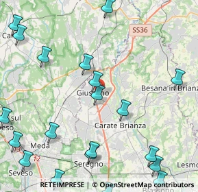 Mappa Via N. Bianchi, 20833 Giussano MB, Italia (5.949)