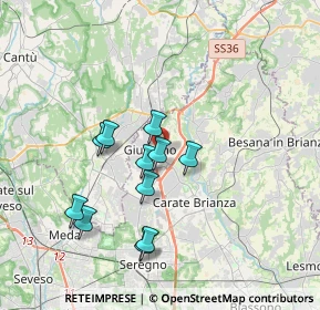 Mappa Via N. Bianchi, 20833 Giussano MB, Italia (3.17091)