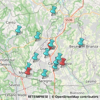 Mappa Via Nobile Bianchi, 20833 Giussano MB, Italia (3.91929)