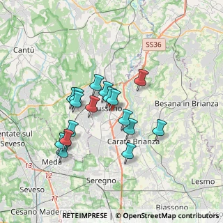 Mappa Via Nobile Bianchi, 20833 Giussano MB, Italia (2.88471)