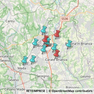 Mappa Via Nobile Bianchi, 20833 Giussano MB, Italia (2.29417)