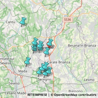 Mappa Via Nobile Bianchi, 20833 Giussano MB, Italia (3.495)