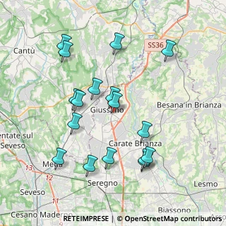 Mappa Via N. Bianchi, 20833 Giussano MB, Italia (3.92471)