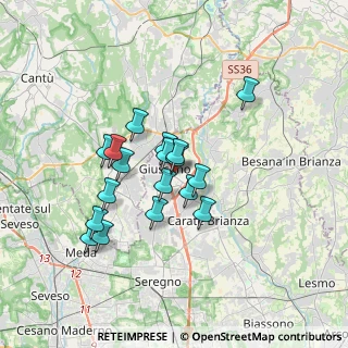 Mappa Via Nobile Bianchi, 20833 Giussano MB, Italia (2.77278)