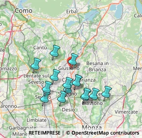 Mappa Via Nobile Bianchi, 20833 Giussano MB, Italia (6.74667)