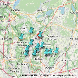 Mappa Via Nobile Bianchi, 20833 Giussano MB, Italia (6.74667)