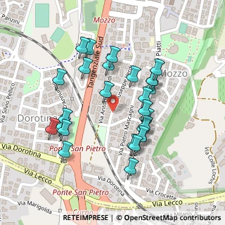 Mappa Via Giacomo Puccini, 24030 Mozzo BG, Italia (0.21852)