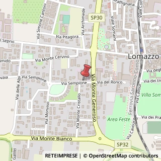 Mappa Via Sempione, 4, 22074 Lomazzo, Como (Lombardia)
