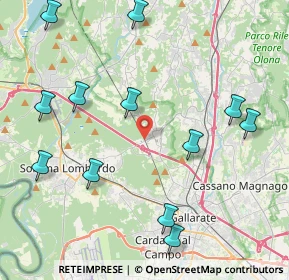 Mappa Via Ponte Ronchetti, 21010 Besnate VA, Italia (4.92833)