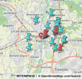 Mappa Via Monte Grappa, 24036 Ponte San Pietro BG, Italia (1.4435)