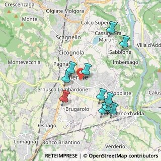 Mappa Via Don Cesare Cazzaniga, 23807 Merate LC, Italia (1.77727)