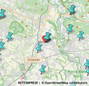 Mappa Via Monsignor Natale Basilico, 23807 Merate LC, Italia (6.4615)