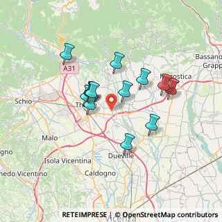 Mappa Via delle Querce, 36030 Sarcedo VI, Italia (5.65615)