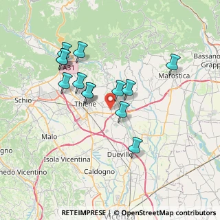 Mappa Via delle Querce, 36030 Sarcedo VI, Italia (6.64462)