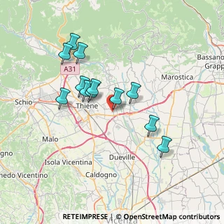 Mappa Via delle Querce, 36030 Sarcedo VI, Italia (6.34833)