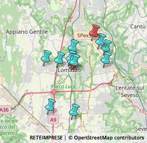 Mappa Via Grimoldi, 22074 Lomazzo CO, Italia (2.68833)