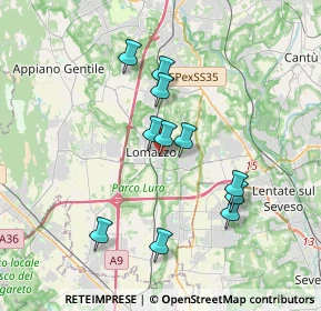 Mappa Via Grimoldi, 22074 Lomazzo CO, Italia (3.21273)