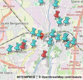 Mappa Via Giuseppe Ravasio, 24036 Ponte San Pietro BG, Italia (1.006)