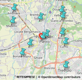 Mappa Via Giuseppe Ravasio, 24036 Ponte San Pietro BG, Italia (2.19333)