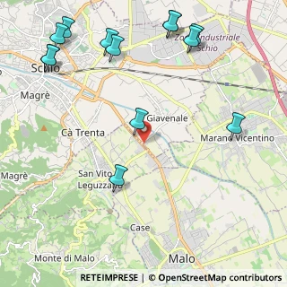 Mappa Localita' Proe di Sopra, 36030 San Vito di Leguzzano VI, Italia (2.86385)